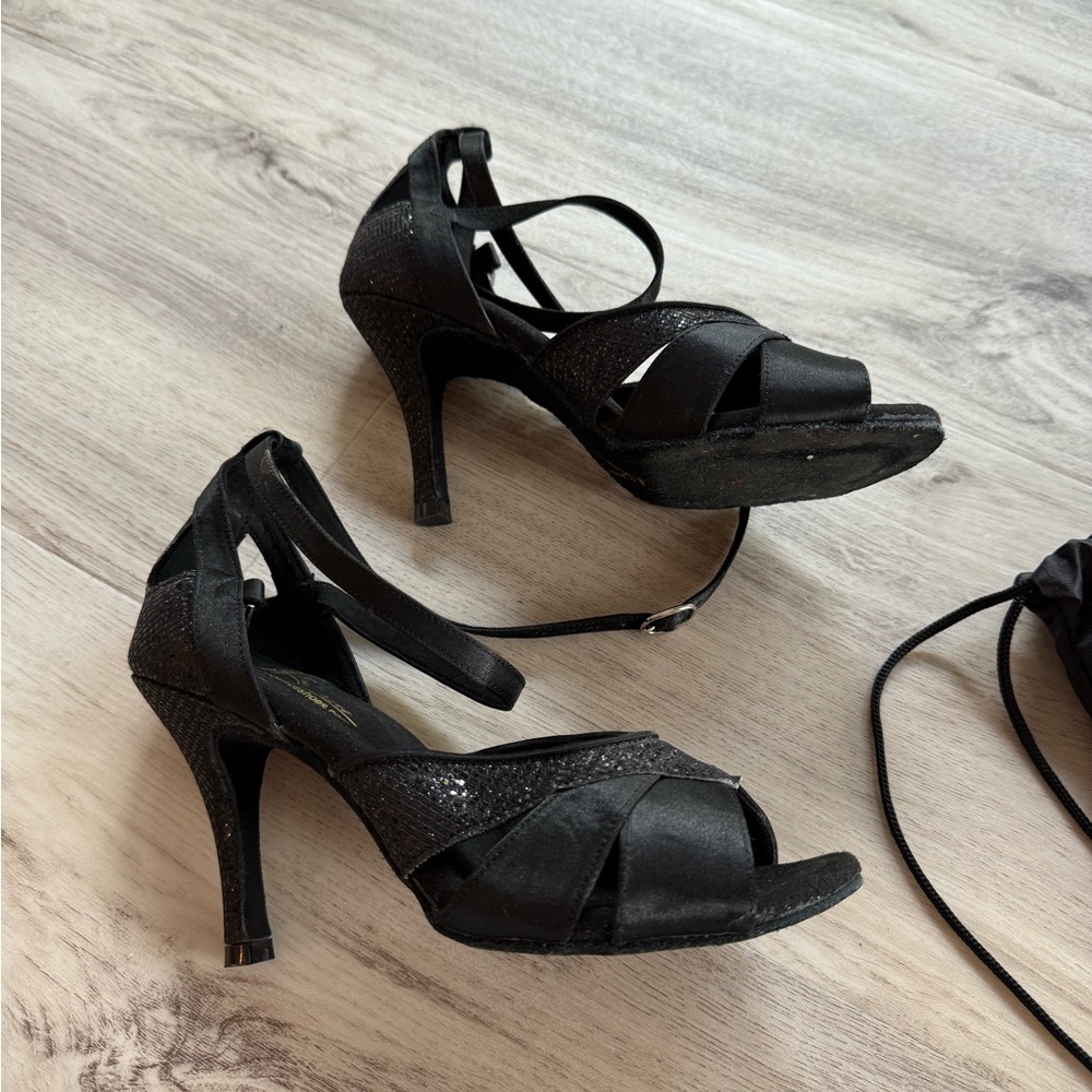 Elegant Black Strappy Heels
